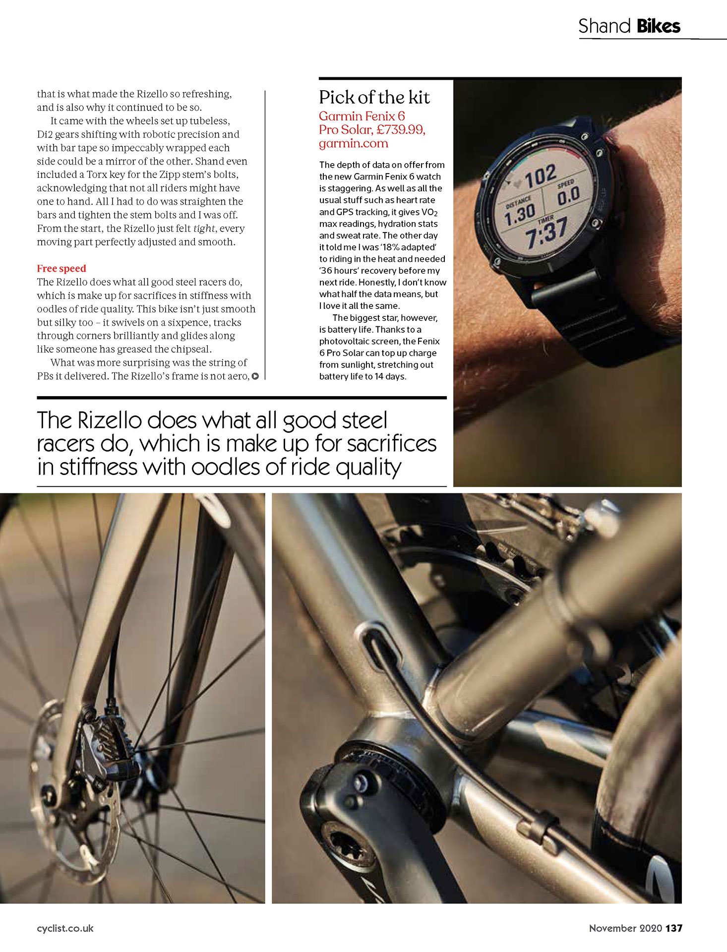 Cyclist magazine Rizello review page 2