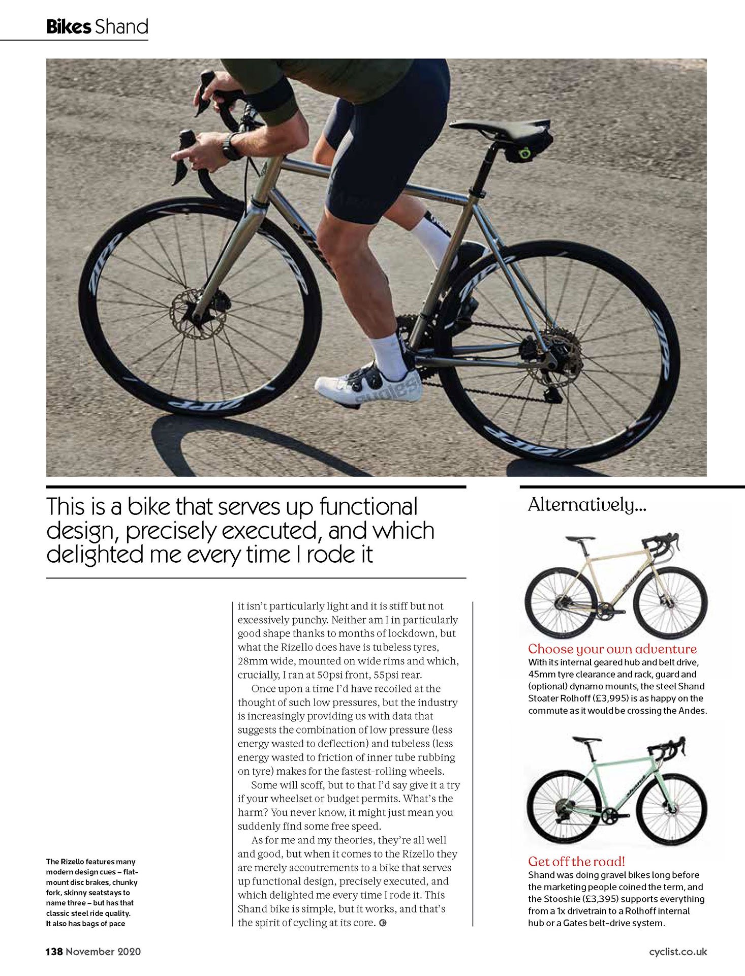 Cyclist magazine Rizello review page 3
